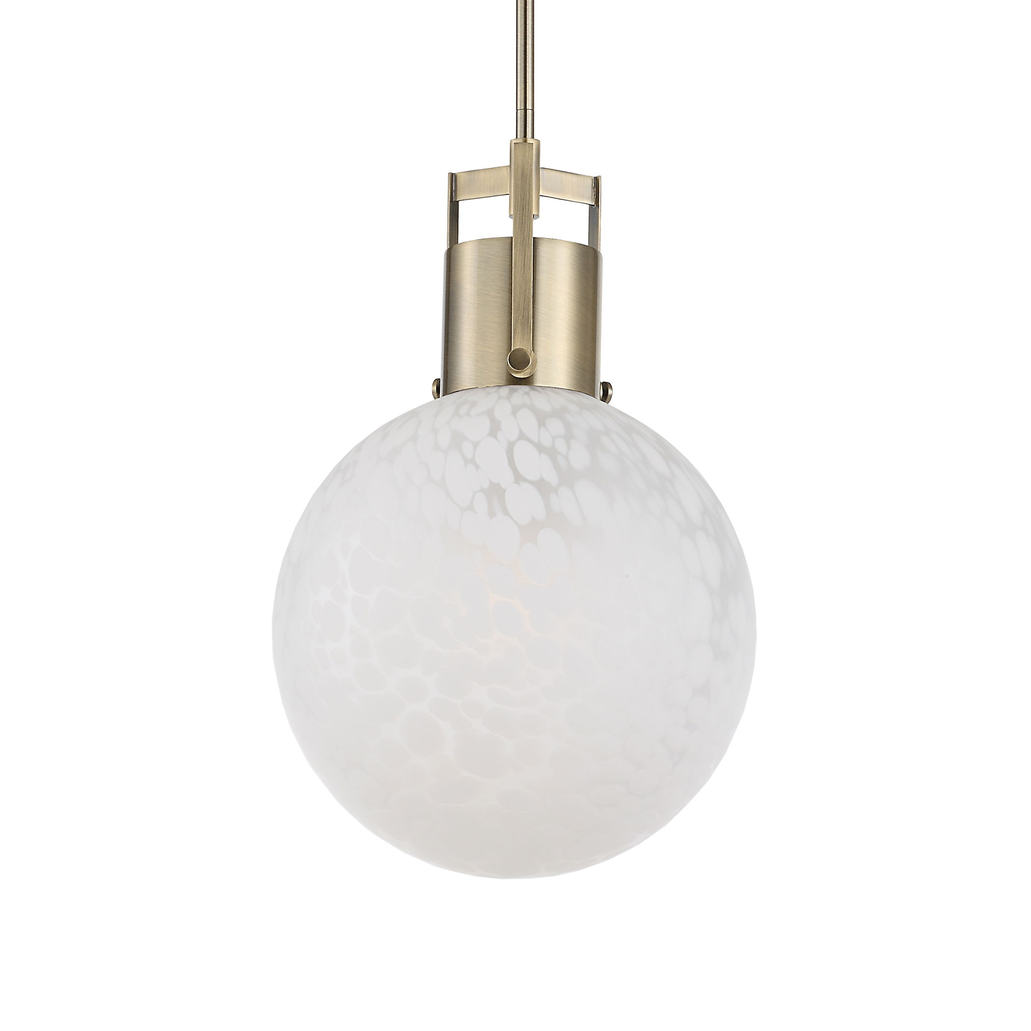 Huch 1 Light White Glass Pendant large image 