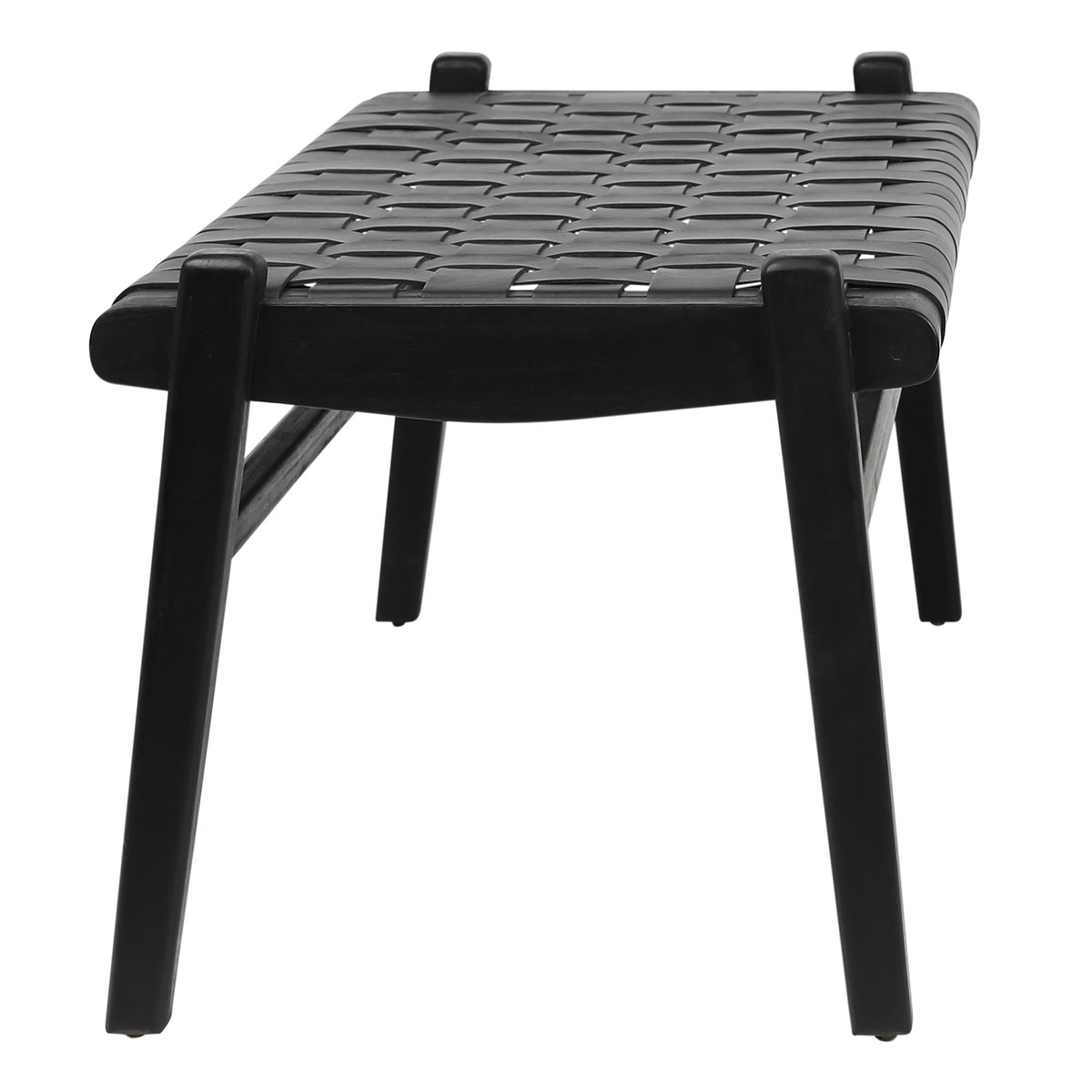 Salazar Bench Black, Benche by Dovetail, 44.75" width x 18" height x 19.5" depth View 3