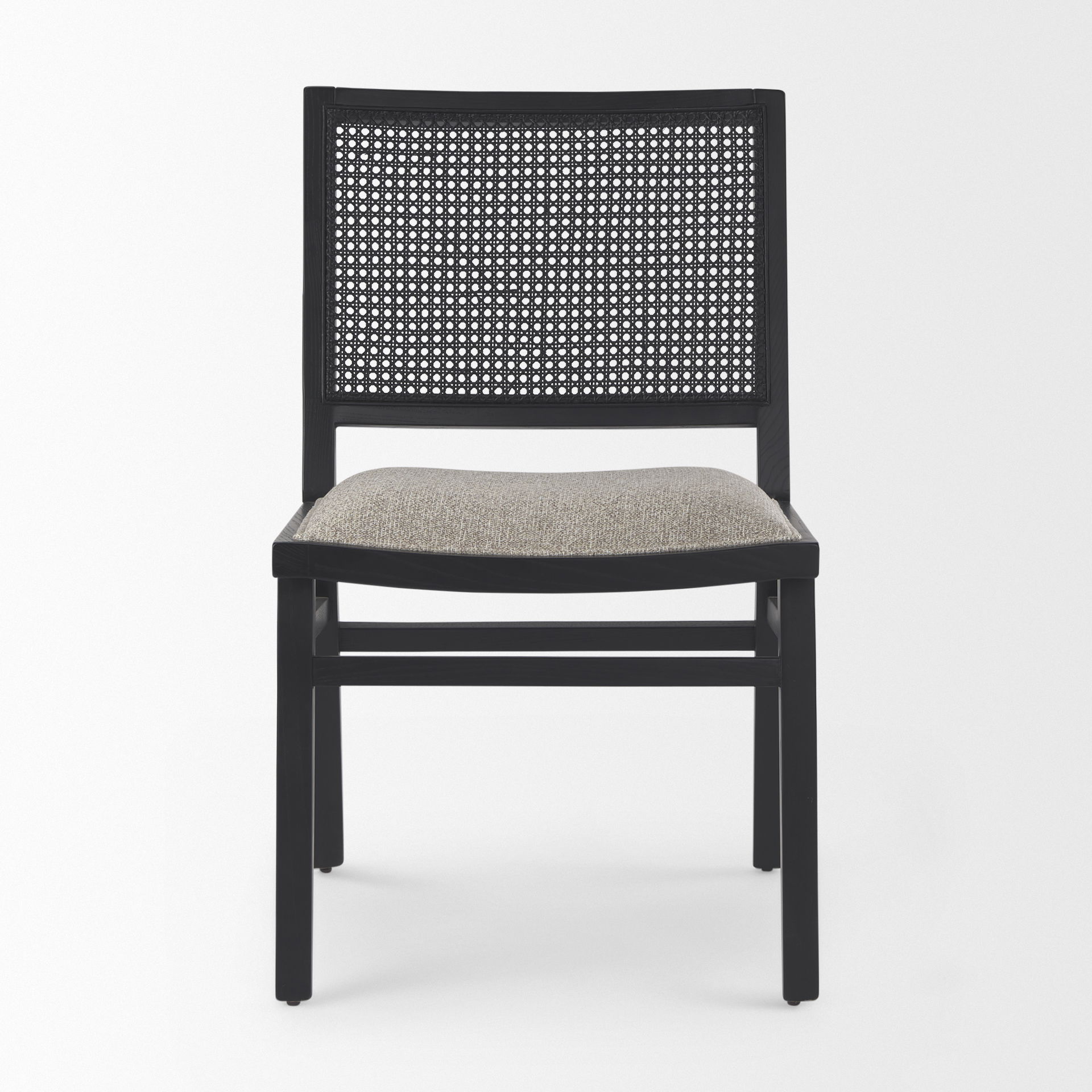 Wynn  Beige Fabric with Black Wood Dining Chair large image 