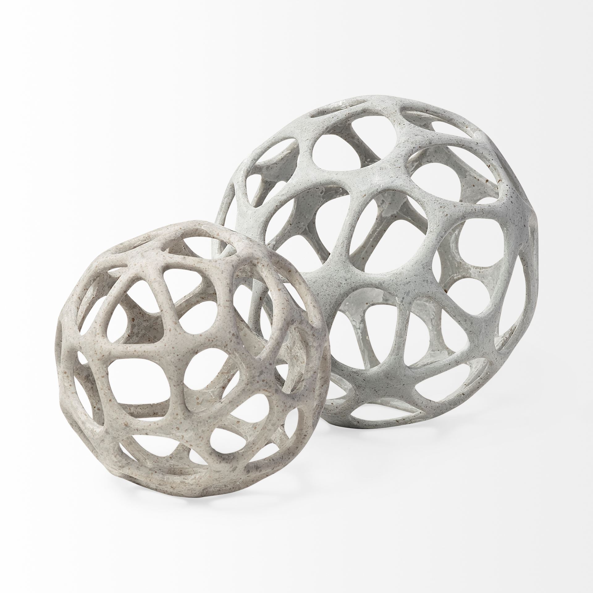 Spiro 7L x 7W Off-White Hollow Decorative Orb large image 