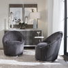 Crue Gray Fabric Swivel Chair thumbnail 1