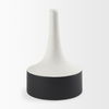 Burton 13.1H Large White and Black Ceramic Jug Vase, Decorative Jar by Mercana, 7.87" length x 7.87" width x 11.61" height thumbnail 4