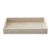 Online Designer Living Room AERIN White Raffia Tray