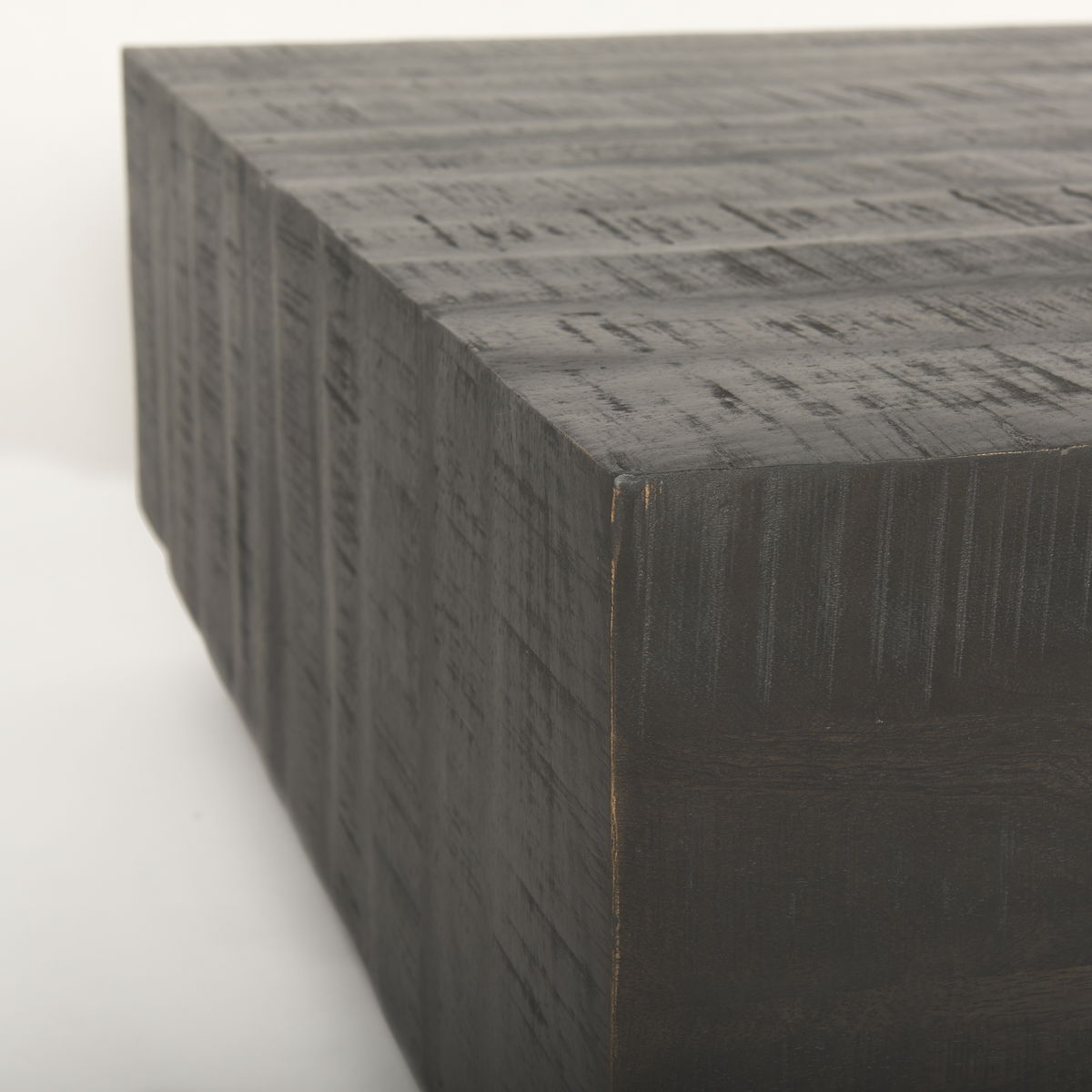 Hayden Dark Brown Wood Square Coffee Table, by Mercana, 48" length x 48" width x 16" height View 7