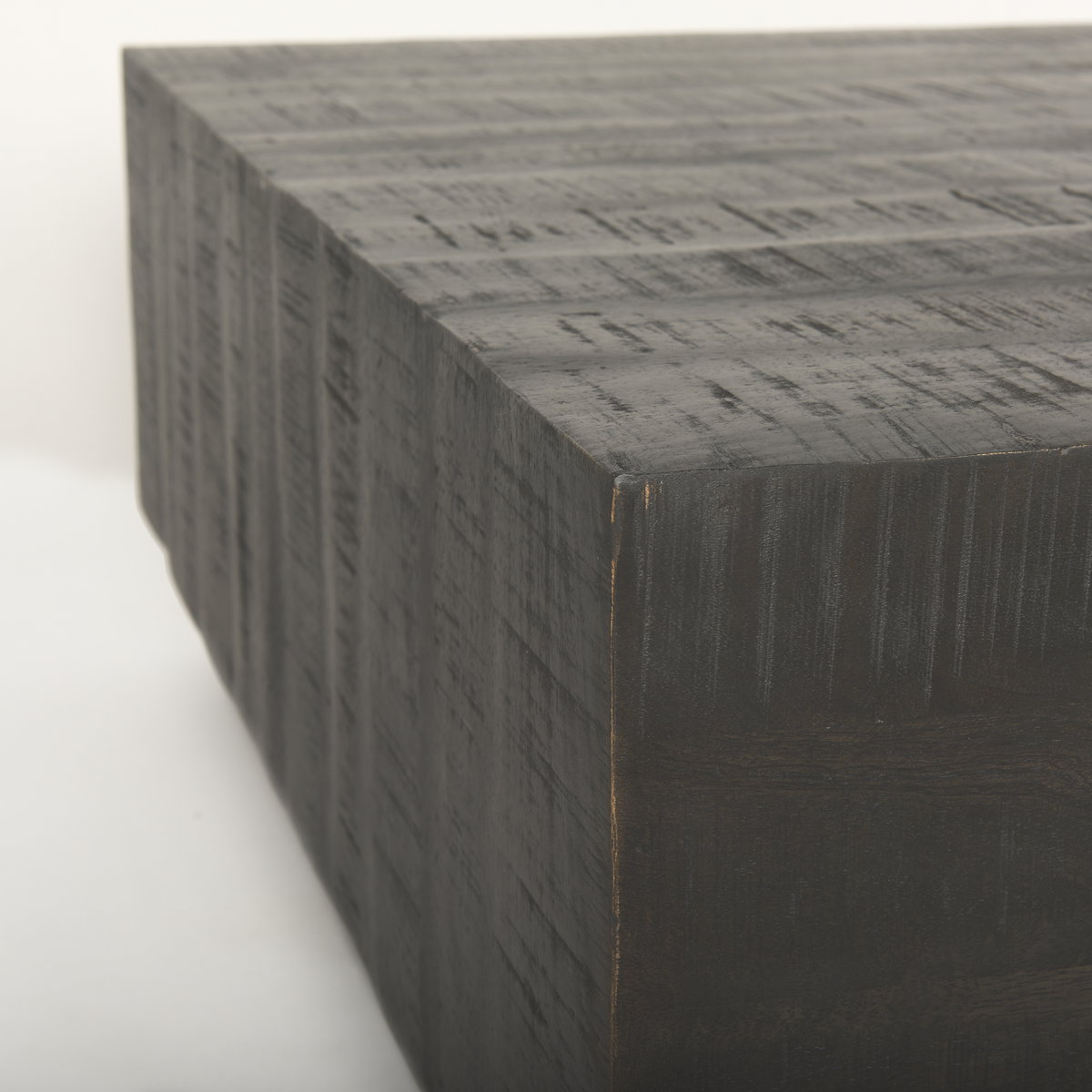 Hayden Dark Brown Wood Square Coffee Table, by Mercana, 48" length x 48" width x 16" height View 7
