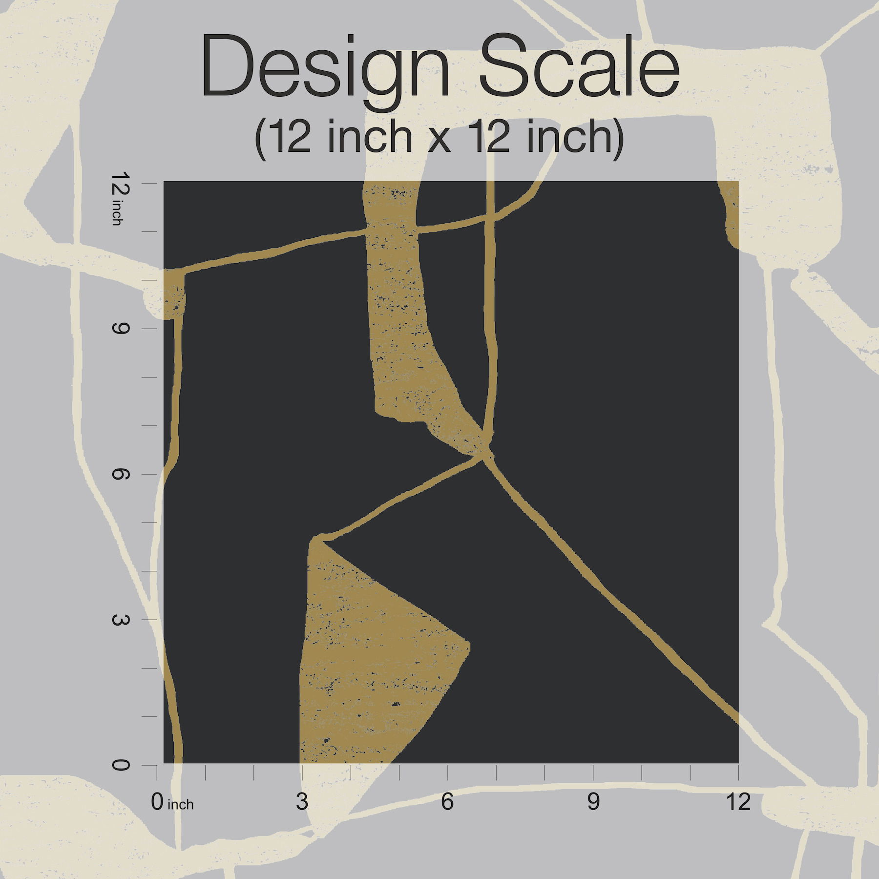 Abstract Geo Black & Gold Wallpaper large image 