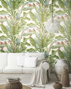 Banana Leaf White & Green Peel & Stick Wallpaper thumbnail 4