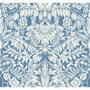 Lockwood Damask Blue Wallpaper, by York Wall, 27' length x 2'3" width x 0.02" depth thumbnail 1