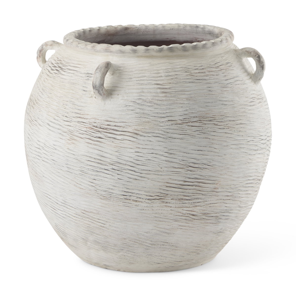 Misha  Cream Ceramic Floor Vase, by Mercana, 25.2" length x 25.2" width x 22.44" height View 1