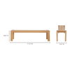 Tempo Outdoor Dining Bench Natural, Benche by Moe's Home, 71" width x 18" height x 16" depth thumbnail 8