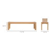 Tempo Outdoor Dining Bench Natural, by Moe's Home, 5'11" width x 1'6" height x 1'4" depth thumbnail 8