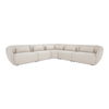 Amelia Classic L-shaped Modular Left Sectional Warm White thumbnail 0