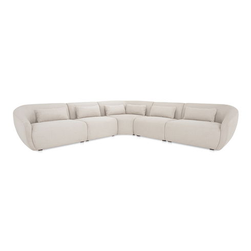 Amelia Classic L-shaped Modular Left Sectional Warm White