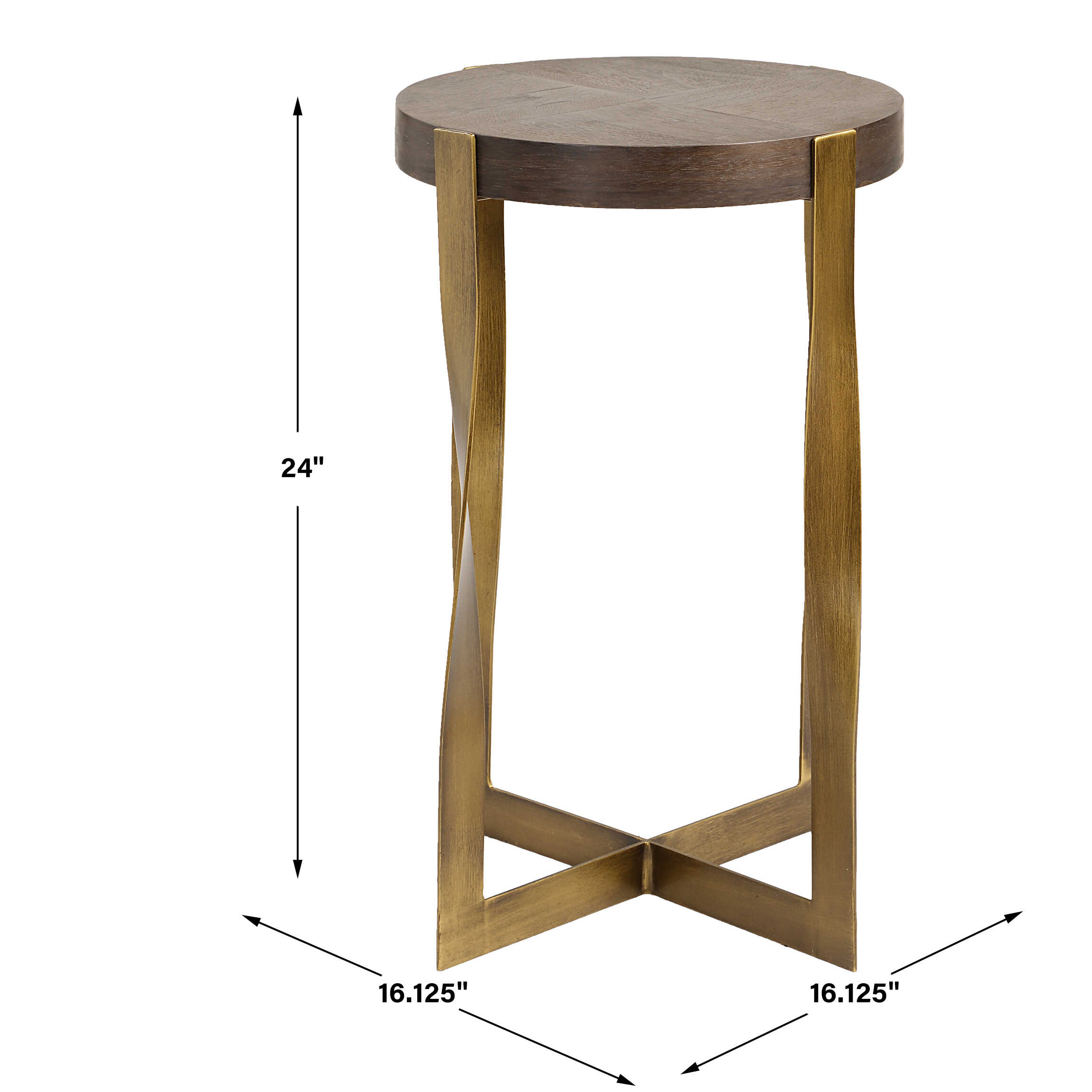 Drew Brass Accent Table large image 