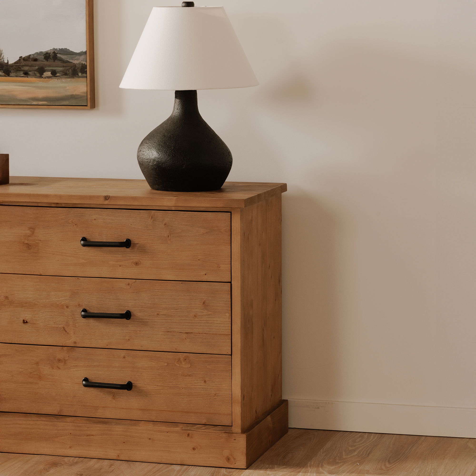 Tade 3 Drawer Nighstand Honey Pine large image 