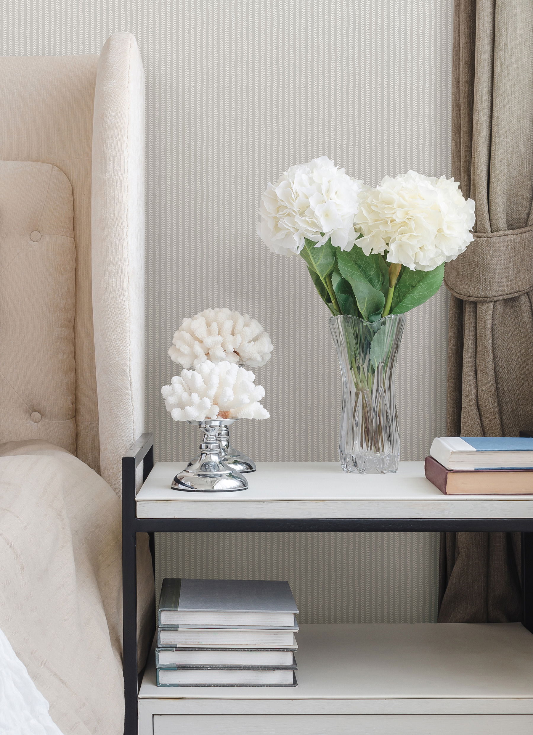 Arctic Grey Shodo Stripe Wallpaper, by York Wall, 27' length x 2'3" width x 0.02" depth View 2