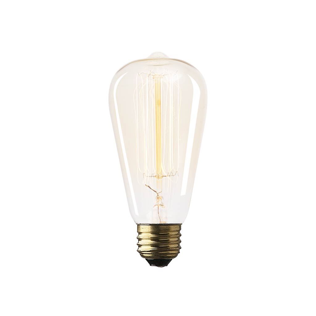 Filament Teardrop E26 40W 5.5'H Bulb, Light Bulbs & Accessorie by Mercana, 2.5" length x 2.5" width x 5.3" height