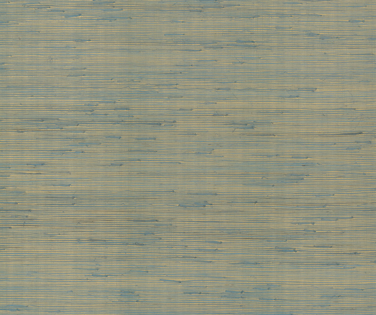 Jute Gold & Blue Metallic Wallpaper, by York Wall, 24' length x 3' width x 0.02" depth