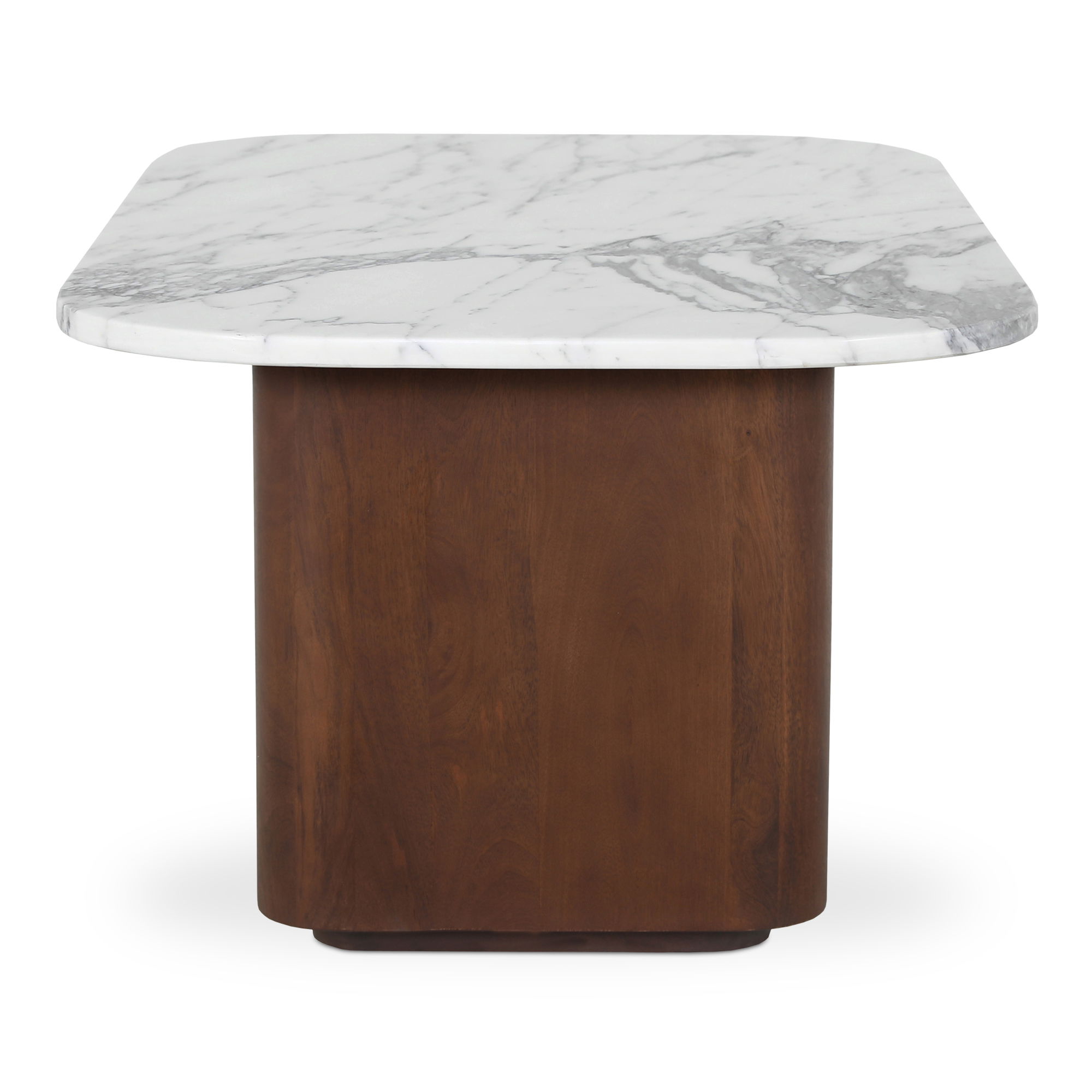 Dash Accent Table White Calacatta Marble, Side & End Table by Moe's Home, 24" width x 22" height x 24" depth View 3