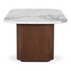 Dash Accent Table White Calacatta Marble, Side & End Table by Moe's Home, 24" width x 22" height x 24" depth thumbnail 3