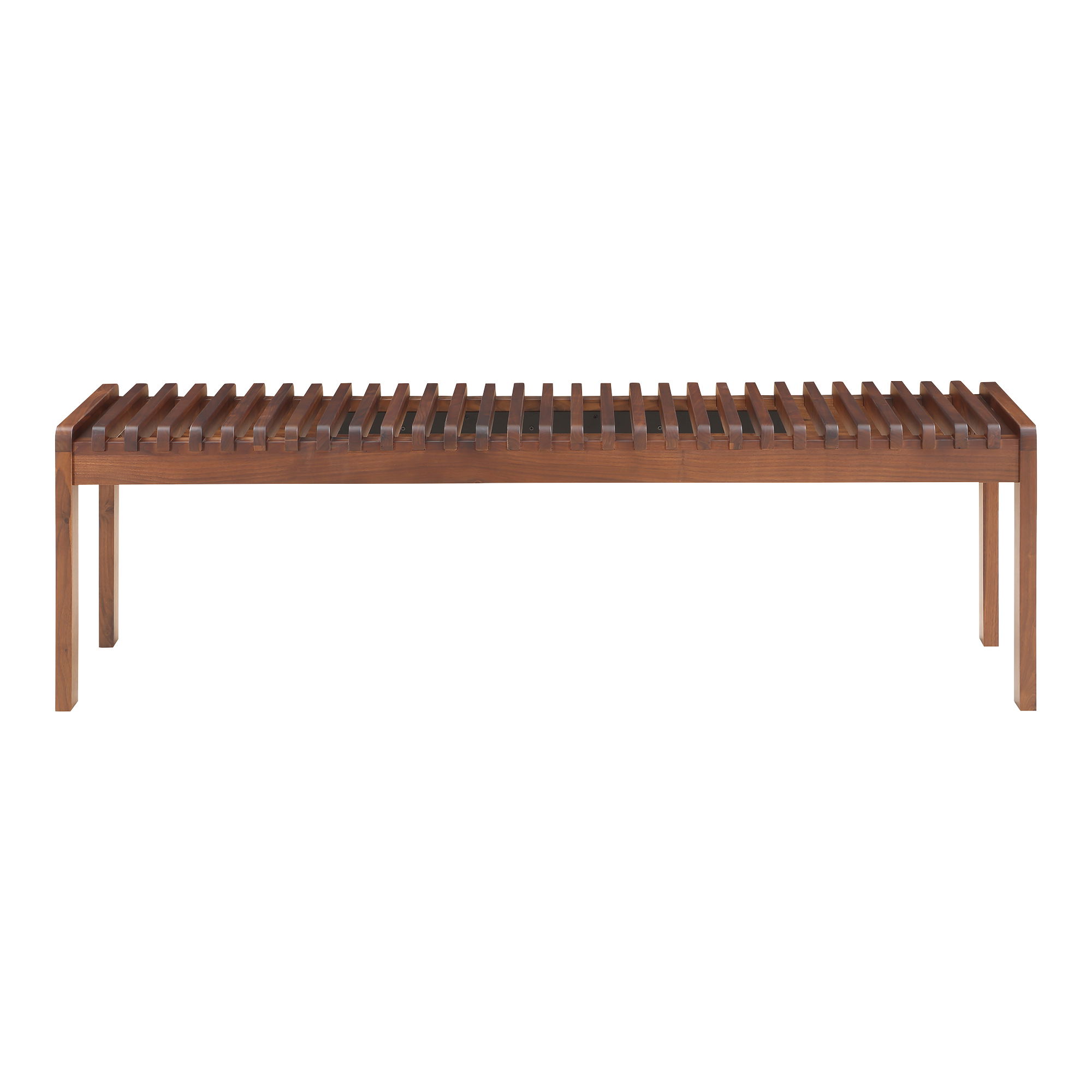 Rohe Bench Walnut Brown, Benche by Moe's Home, 60" width x 18.11" height x 17.5" depth View 1