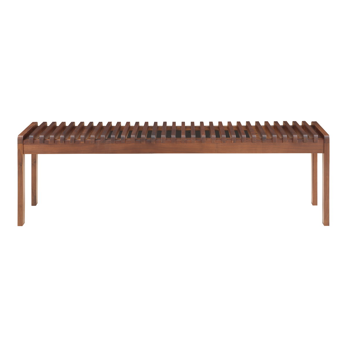 Rohe Bench Walnut Brown, Benche by Moe's Home, 60" width x 18.11" height x 17.5" depth View 1