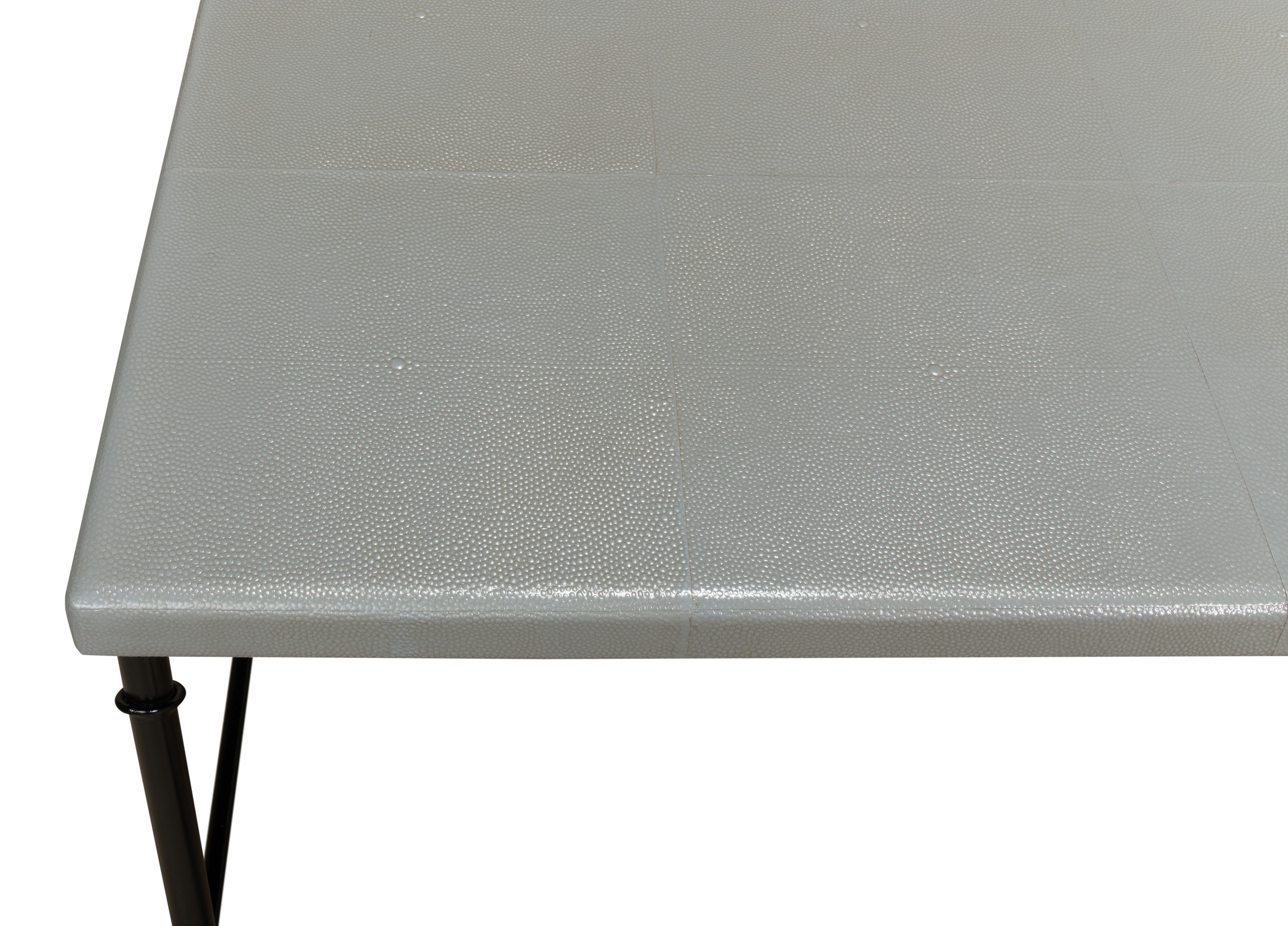 Shagreen Square Coffee Table, Storm Grey large image 
