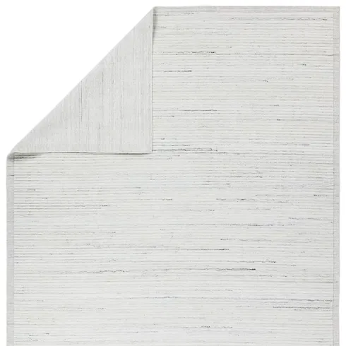 Vayda Handmade Indoor/Outdoor Solid Ivory/ Gray