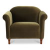 Harmony Accent Chair Dark Green Faux Mohair thumbnail 0