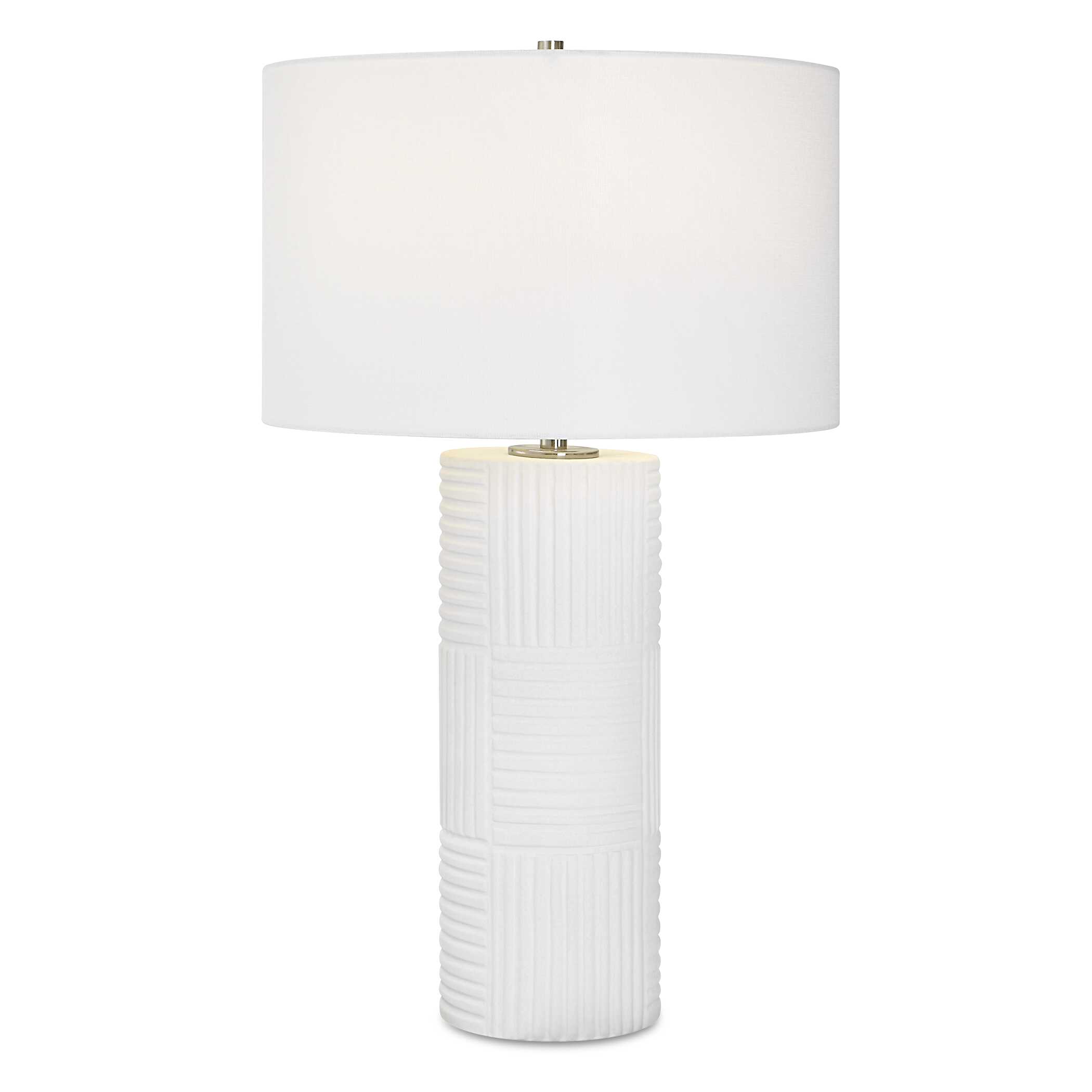 Patchwork White Table Lamp large image 