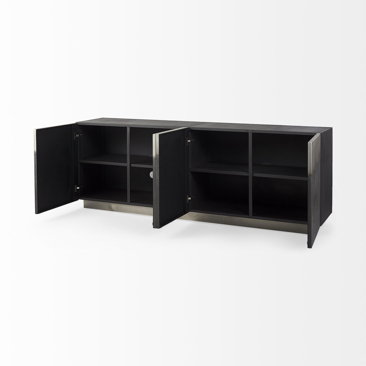 Roxdale  Acid Wash Metal Sideboard, Sideboards & Buffet by Mercana, 82" length x 18" width x 29" height View 9