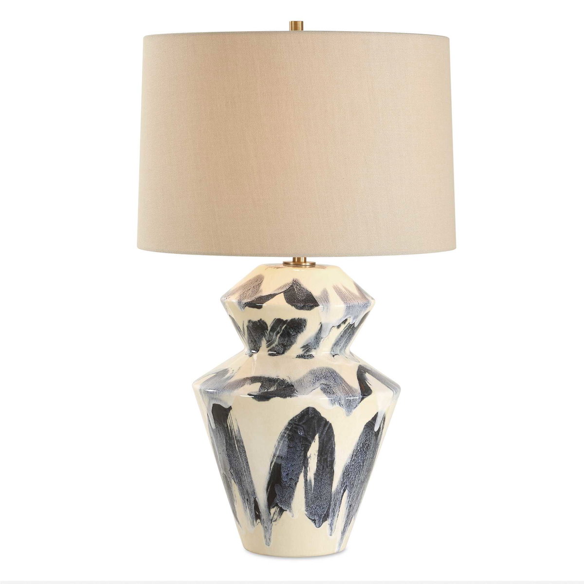 Oranda Abstract Geometric Table Lamp, by Uttermost, 17" width x 28.5" height x 17" depth View 1