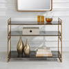 Stacked Up Gray Glass Console Table, by Uttermost, 40.25" width x 32.5" height x 16" depth thumbnail 2