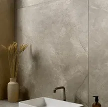 Online Designer Bathroom Autograph Grand Grigio Gray 48x48 Marble Look Satin Porcelain Tile