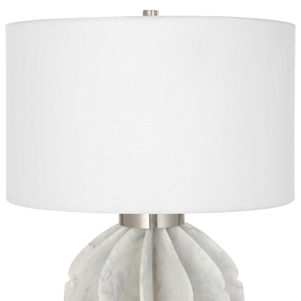 Repetition White Marble Table Lamp, by Uttermost, 17" width x 24.5" height x 17" depth View 6