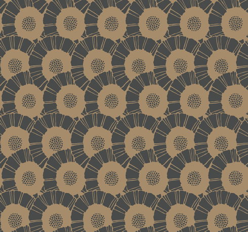 Coco Bloom Black Wallpaper