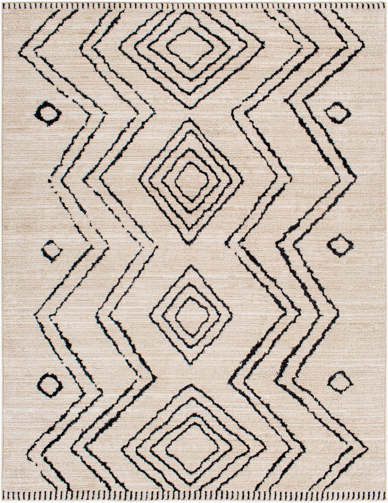 Cozy Machine Woven Rug, by Surya, 9'0.27" length x 6'6.74" width