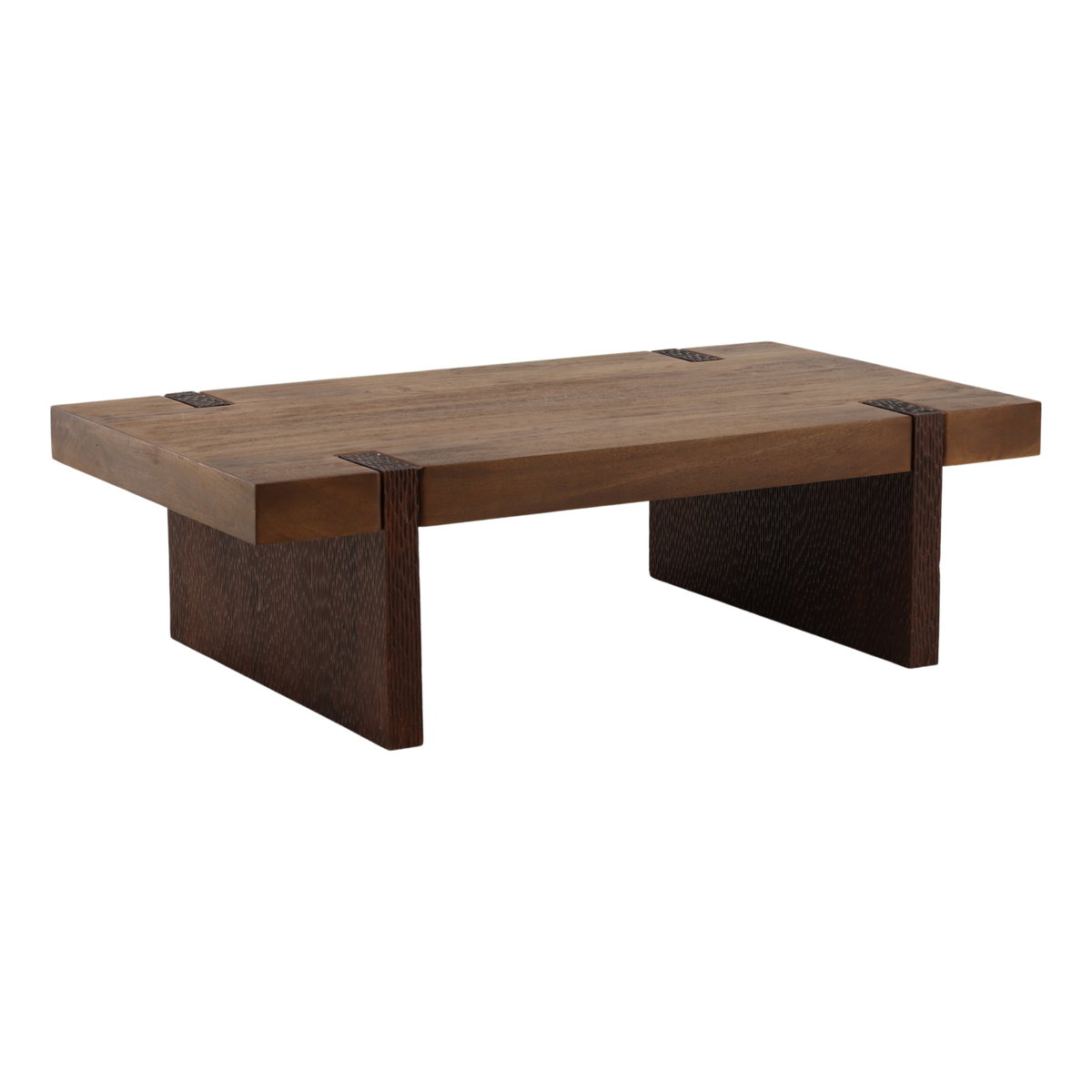 Celestino Coffee Table Brown, by Dovetail, 56" width x 16" height x 32" depth View 1