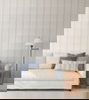 French Linen Stripe Off White Peel & Stick Wallpaper thumbnail 2
