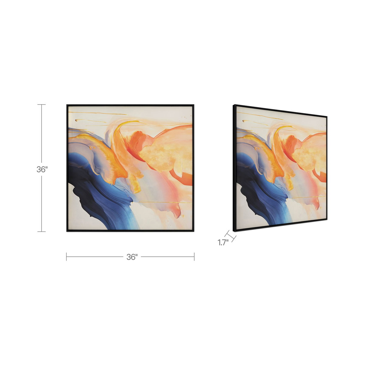 Eternal Framed Painting, by Moe's Home, 36" width x 36" height x 1.75" depth View 6