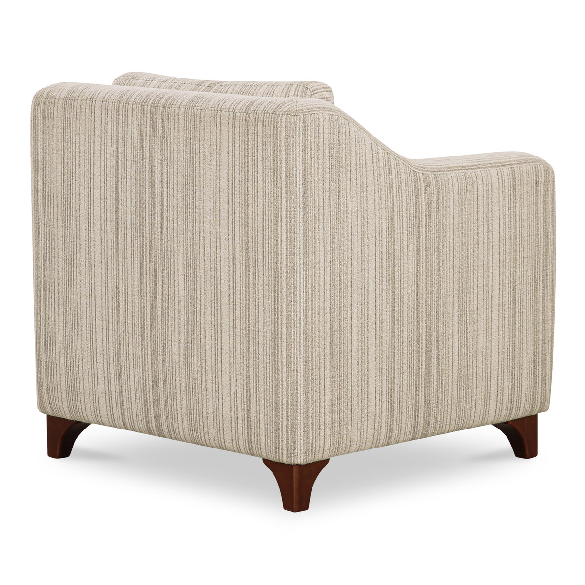 Hewitt Accent Chair Beige Stripe, by Moe's Home, 32" width x 31.5" height x 32" depth View 3