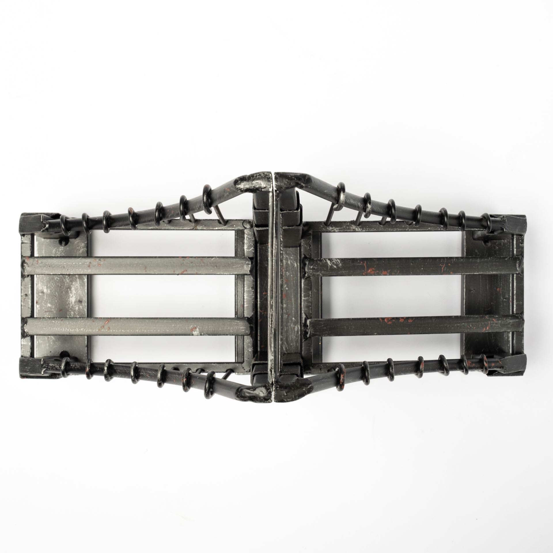 Suspension Set of 2 19L x 4W Brown Wrought Iron Suspension Bridge Bookends, by Mercana, 19" length x 3.94" width x 10.04" height View 12