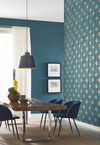 Sisal Twill Grasscloth Teal Wallpaper, by York Wall, 24' length x 3' width x 0.02" depth thumbnail 9