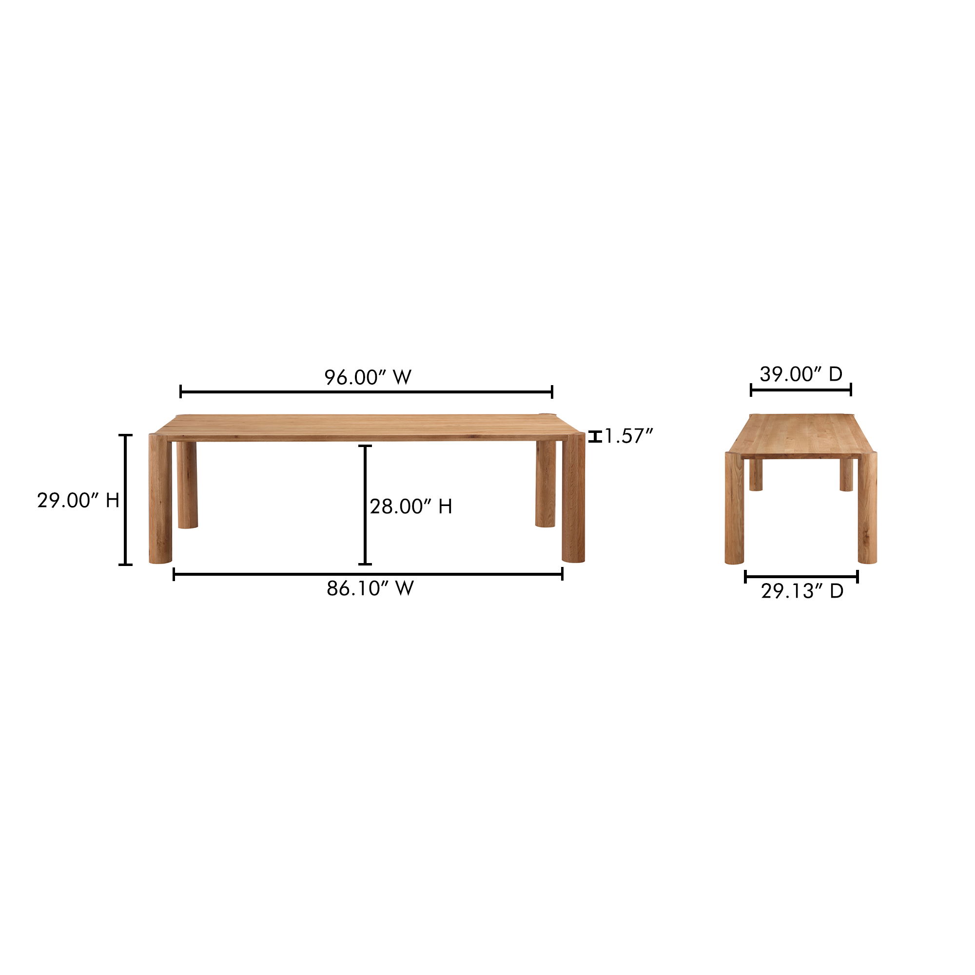 Post Large Table Large Natural Oak large image 