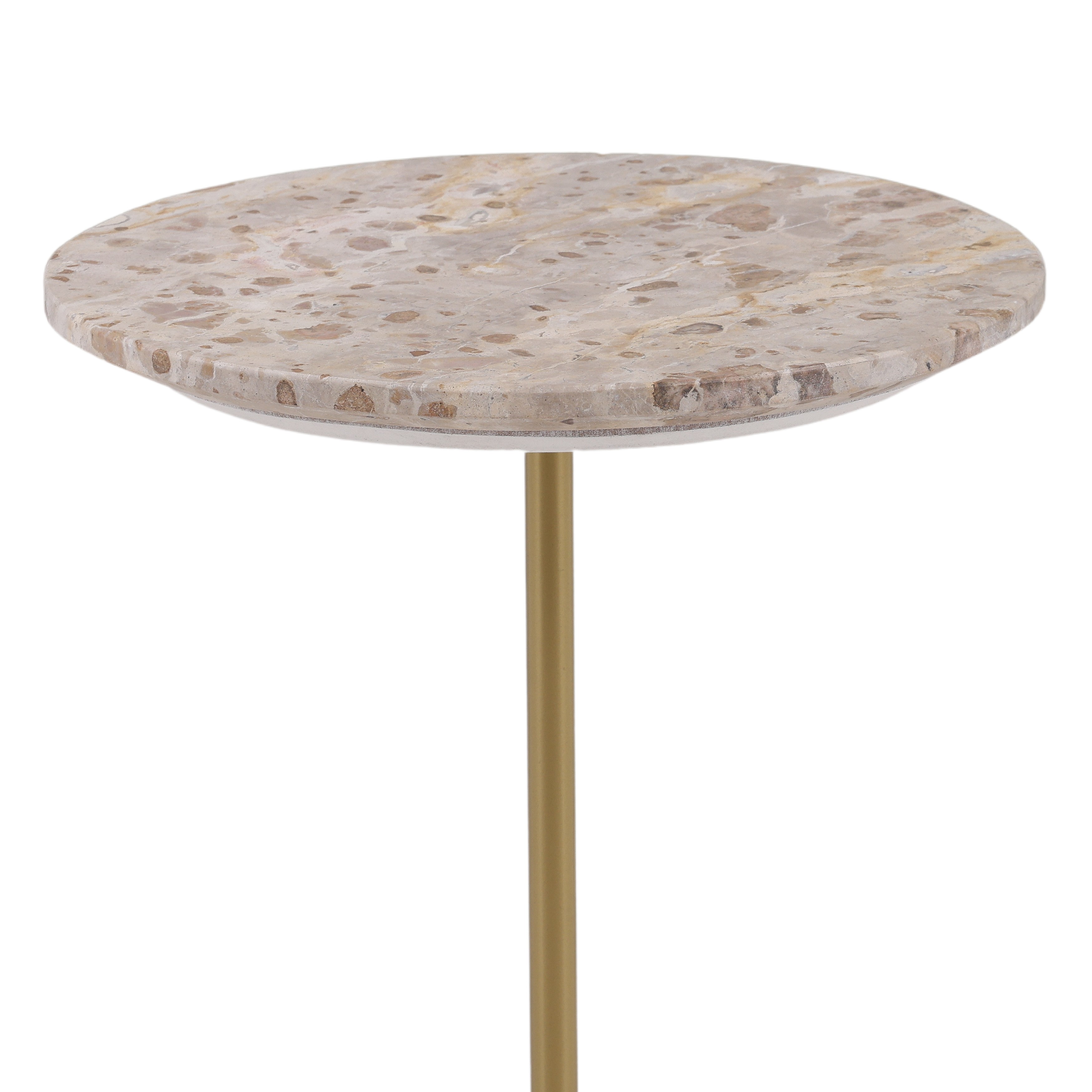 Rune Side Table Beige, Side & End Table by Dovetail, 15" width x 22" height x 15" depth View 4
