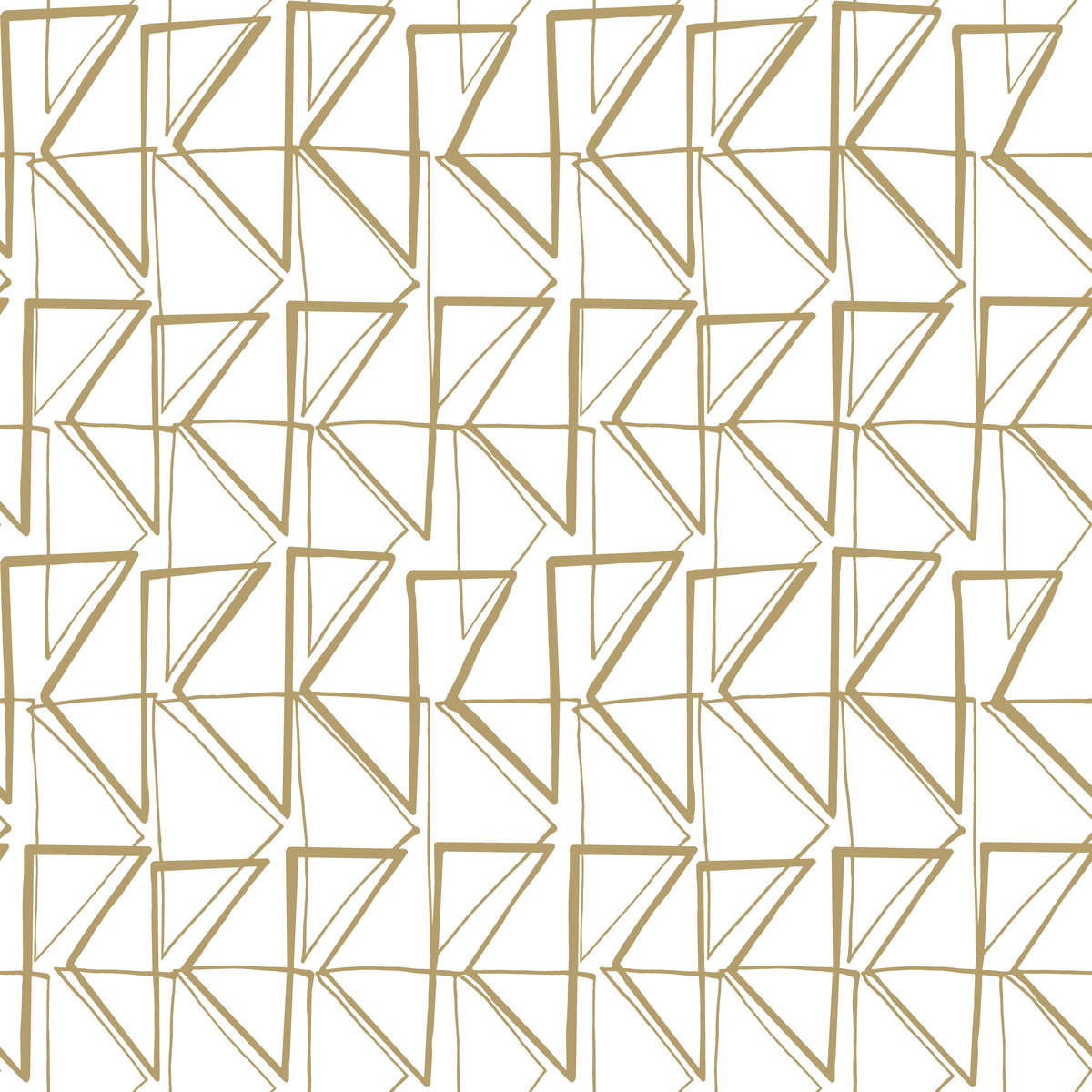 Love Triangles Gold Metallic Peel & Stick Wallpaper, by York Wall, 20' length x 1'8.5" width x 0.02" depth