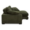 Plunge Sectional Dark Green, Sectional Sofa by Moe's Home, 106" width x 34" height x 46" depth thumbnail 3