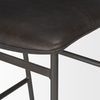 Kavalan 37.5' Total Height Ebony Leather Seat Black Metal Frame Bar Stool thumbnail 9