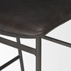 Kavalan Low Back 37.5in Seat Bar Stool | Ebony Leather with Black Metal, Counter & Bar Stool by Mercana, 17.7" length x 20.9" width x 37.5" height thumbnail 10