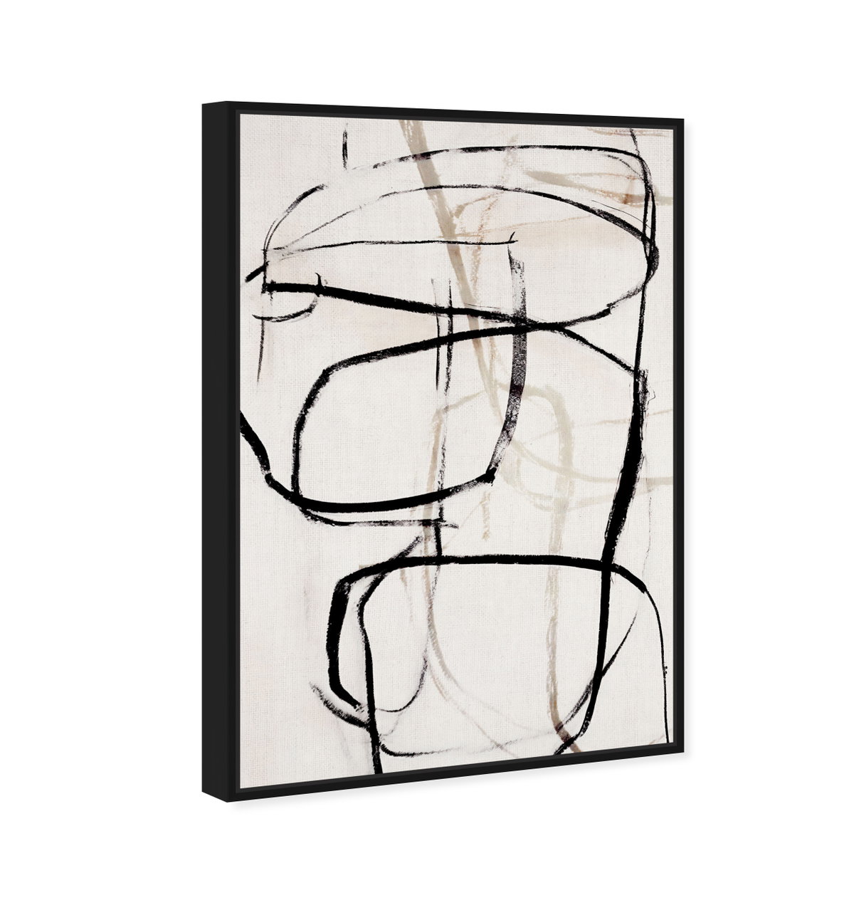Scripted - With Hand Applied Paint (Black Paint), by Oliver Gal,  20x30 View 2